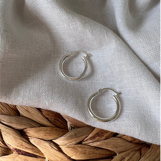 Sleek Medium Hoops